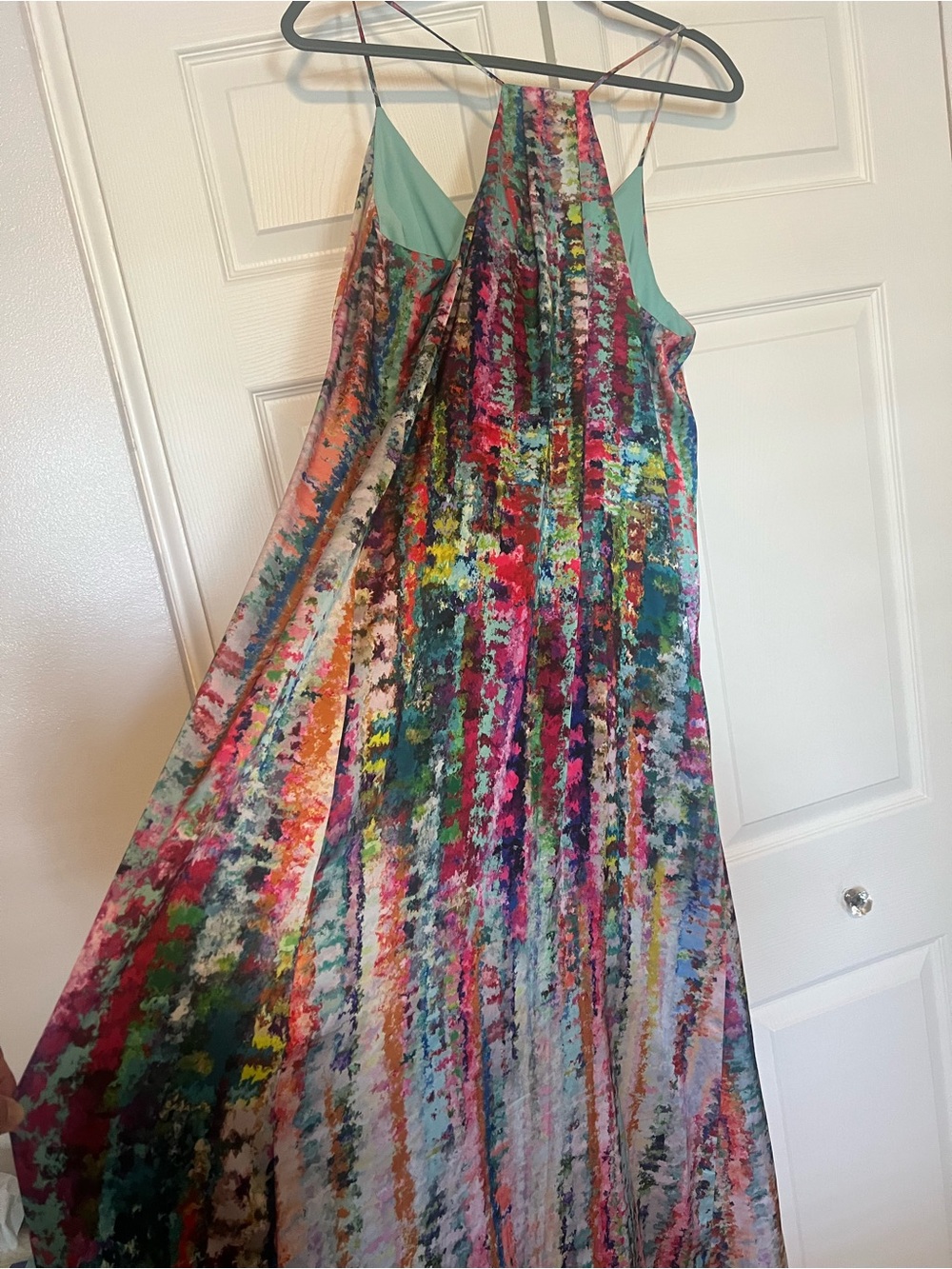 Nicole Miller Multicolor Abstract Print Slip Maxi Dress - Picture 6 of 7